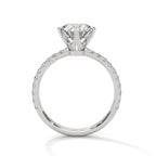 2 Carat Lab Diamond Solitaire Accent Engagement Ring