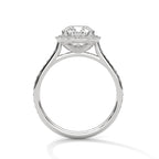 Cushion Solitaire Diamond Ring With Halo Setting