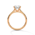 Round Cut Solitaire Lab Diamond Engagement Ring