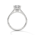 2 Carat Princess Diamond Solitaire Accent Ring