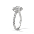 Solitaire Princess Diamond Ring With Halo Setting