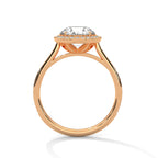 Halo Solitaire Engagement Ring With Round Diamond
