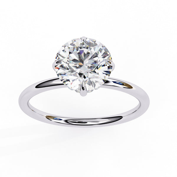1.92 Ct Lab Grown Round Cut Diamond Solitaire Engagement Ring