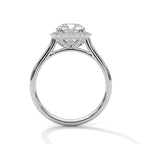 Cushion Cut Lab Diamond Halo Solitaire Ring
