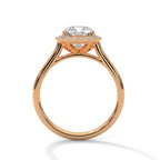 Cushion Cut Lab Diamond Halo Solitaire Ring
