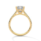 2 Carat Princess Diamond Solitaire Accent Ring