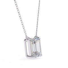 Elegant Emerald 4 Prong Pendant