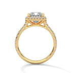 Solitaire Princess Diamond Ring With Halo Setting