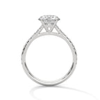 Lab Diamond Round Cut Solitaire Accent Ring