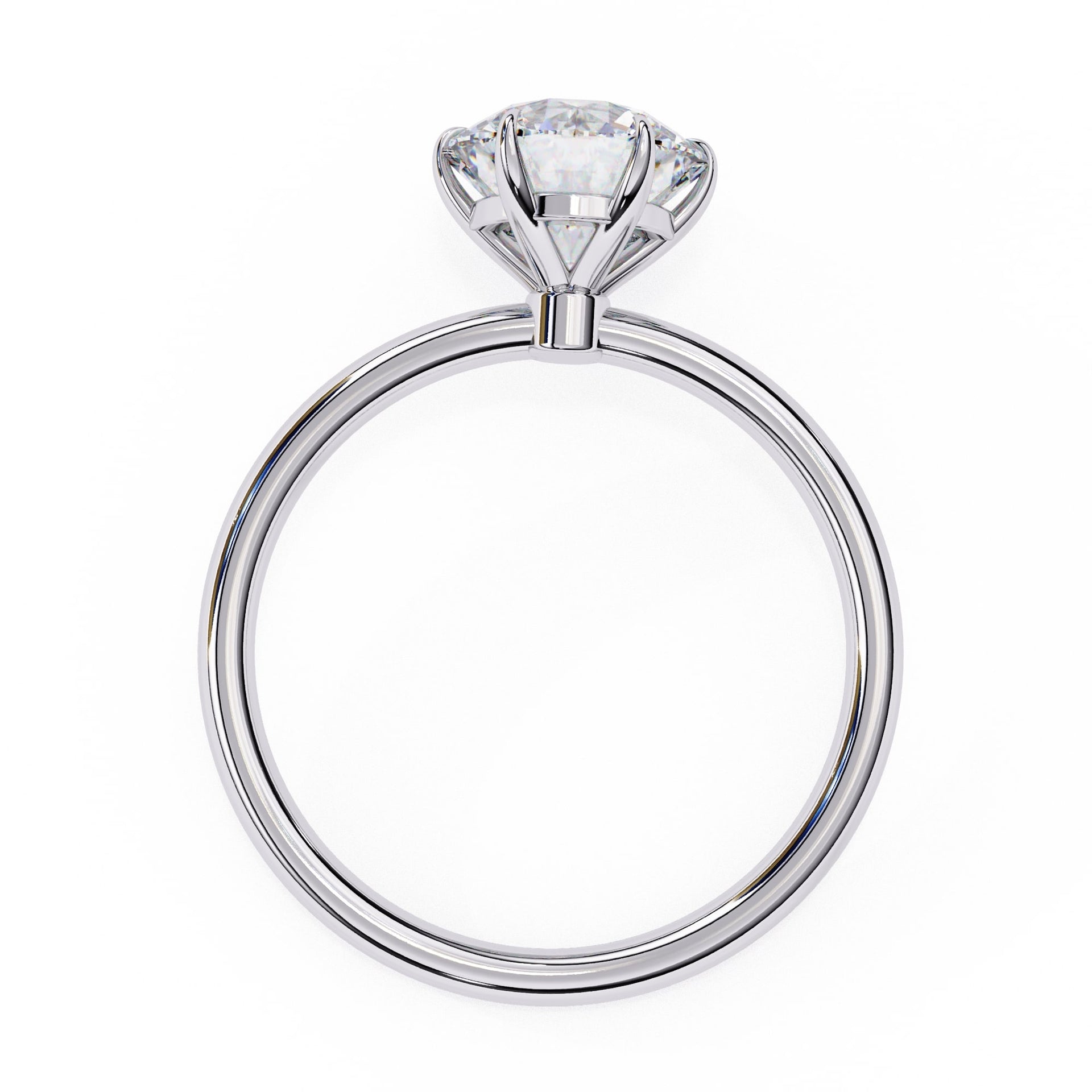 Round Cut Solitaire Diamond Engagement Ring