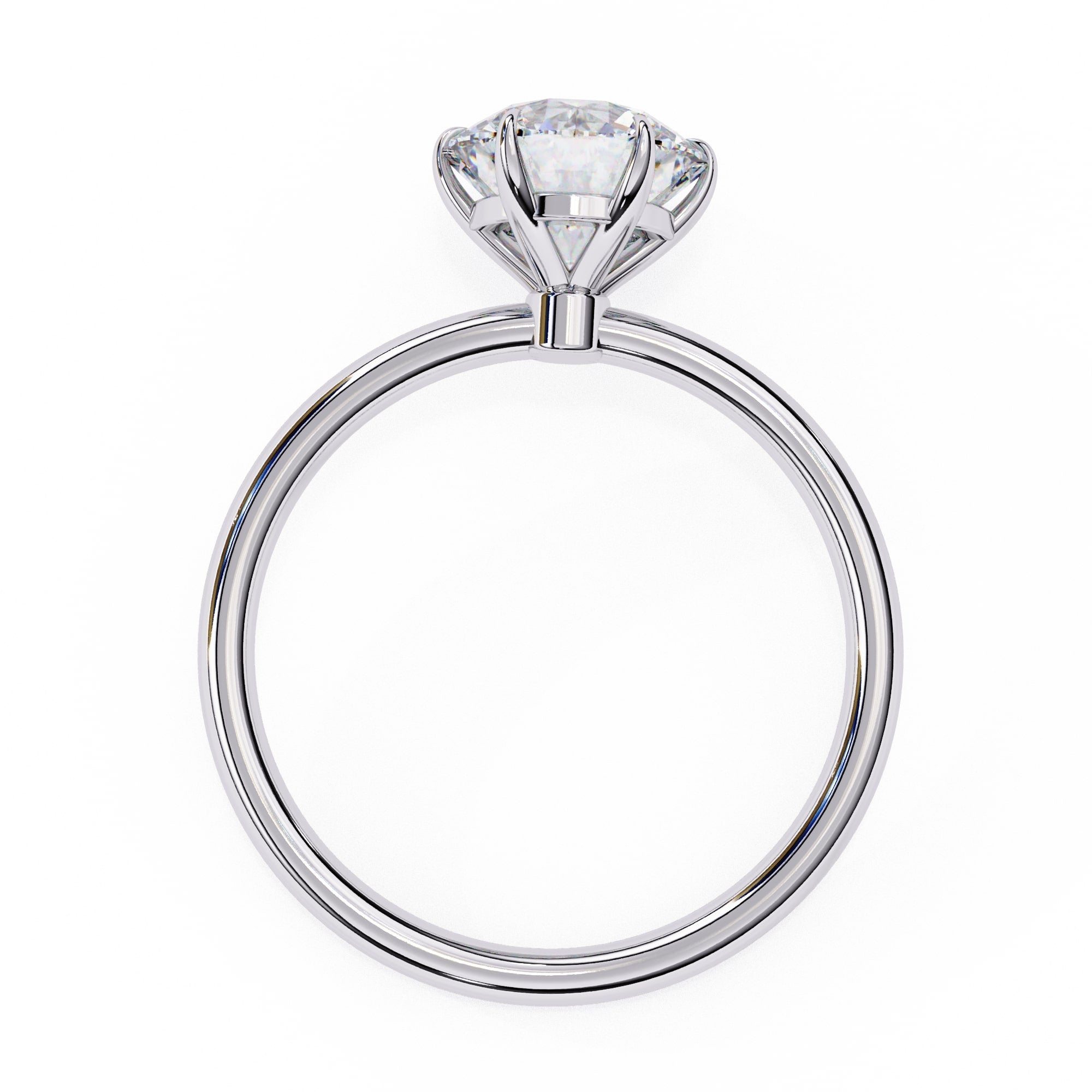 Round Cut Solitaire Diamond Engagement Ring