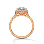 Solitaire Princess Diamond Ring With Halo Setting