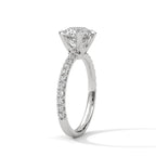 2 Carat Lab Diamond Solitaire Accent Engagement Ring
