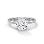 Round Cut Solitaire Lab Diamond Engagement Ring