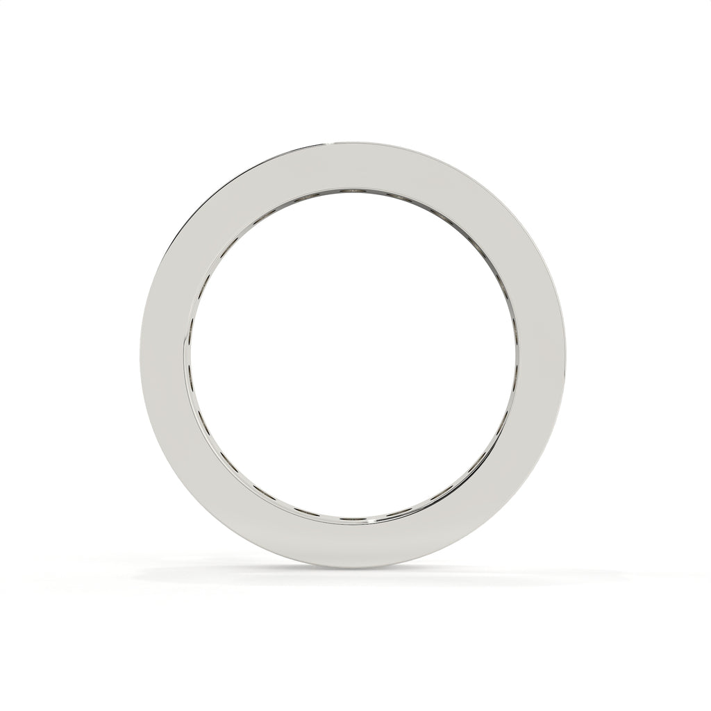Silver ring on a white background