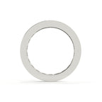 Silver ring on a white background