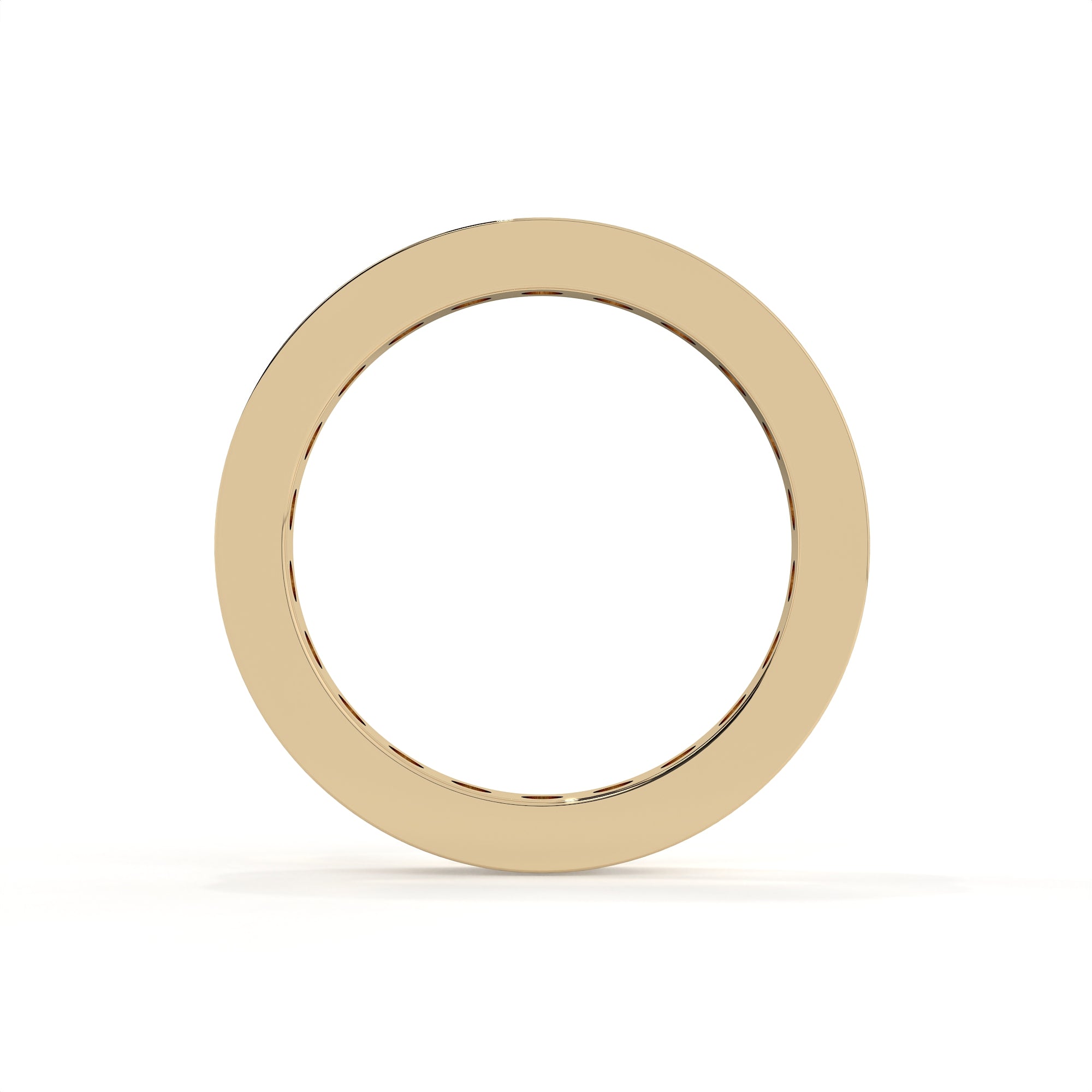 Gold ring on a white background