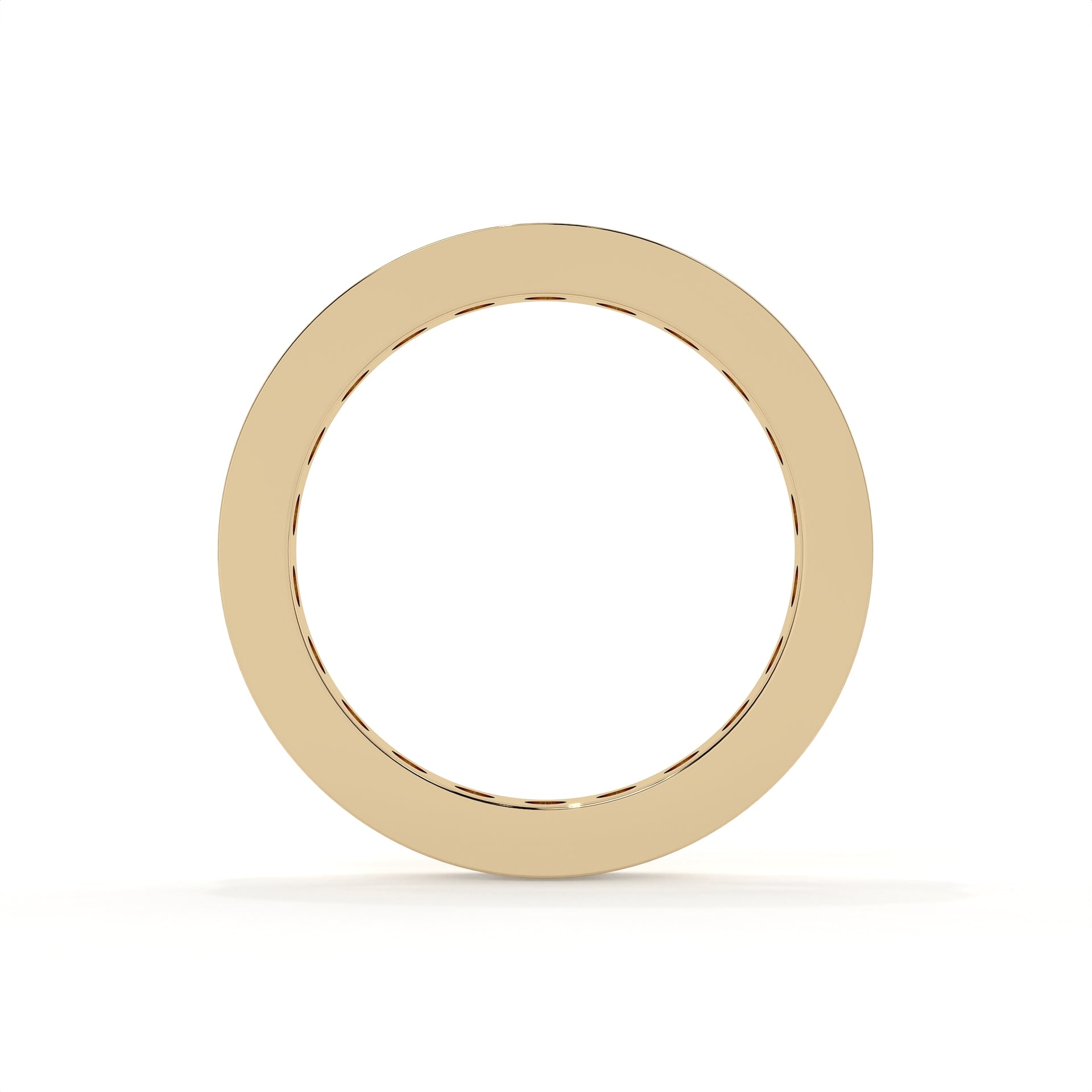 Gold ring on a white background