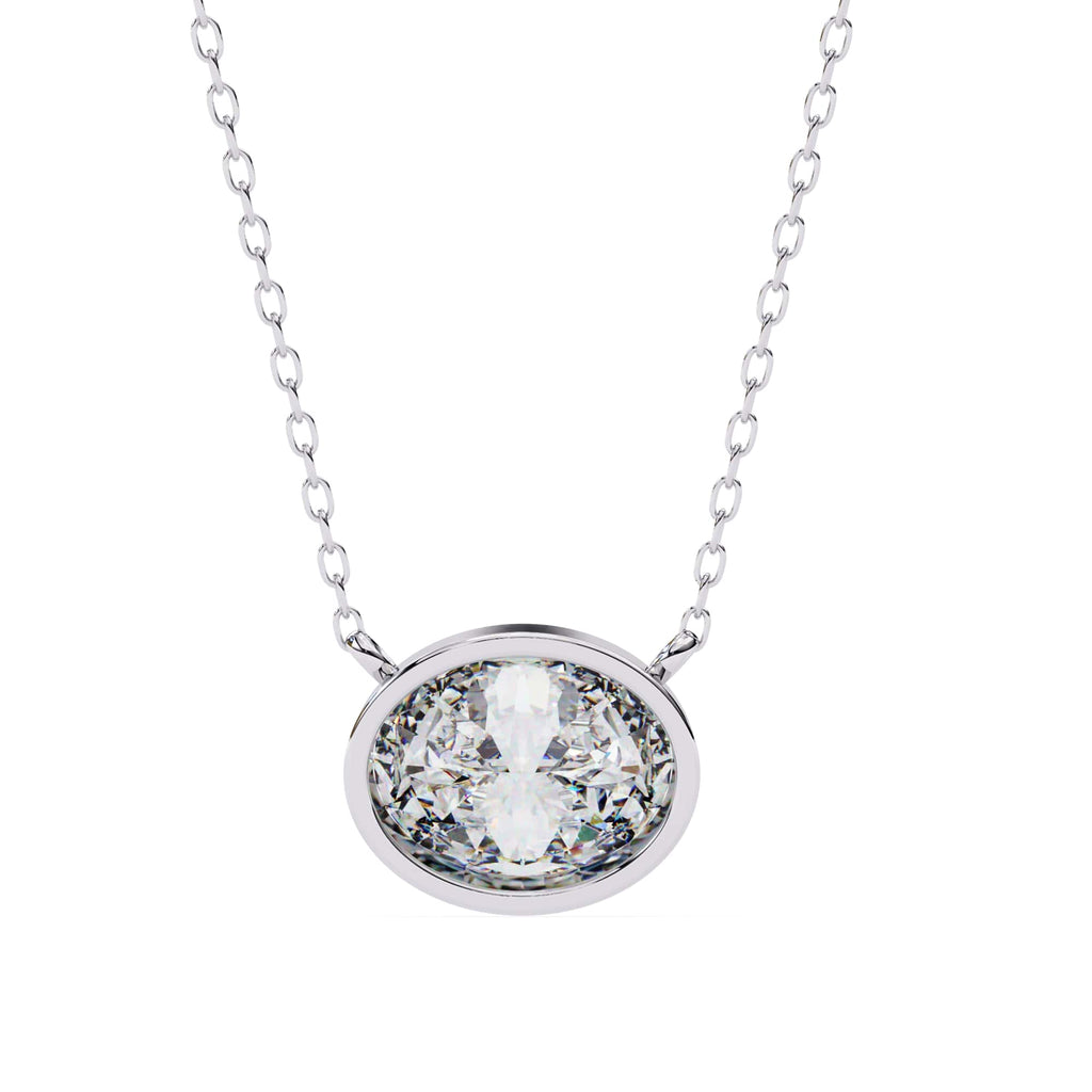 Chic Oval Bezel Pendant