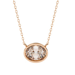 Chic Oval Bezel Pendant