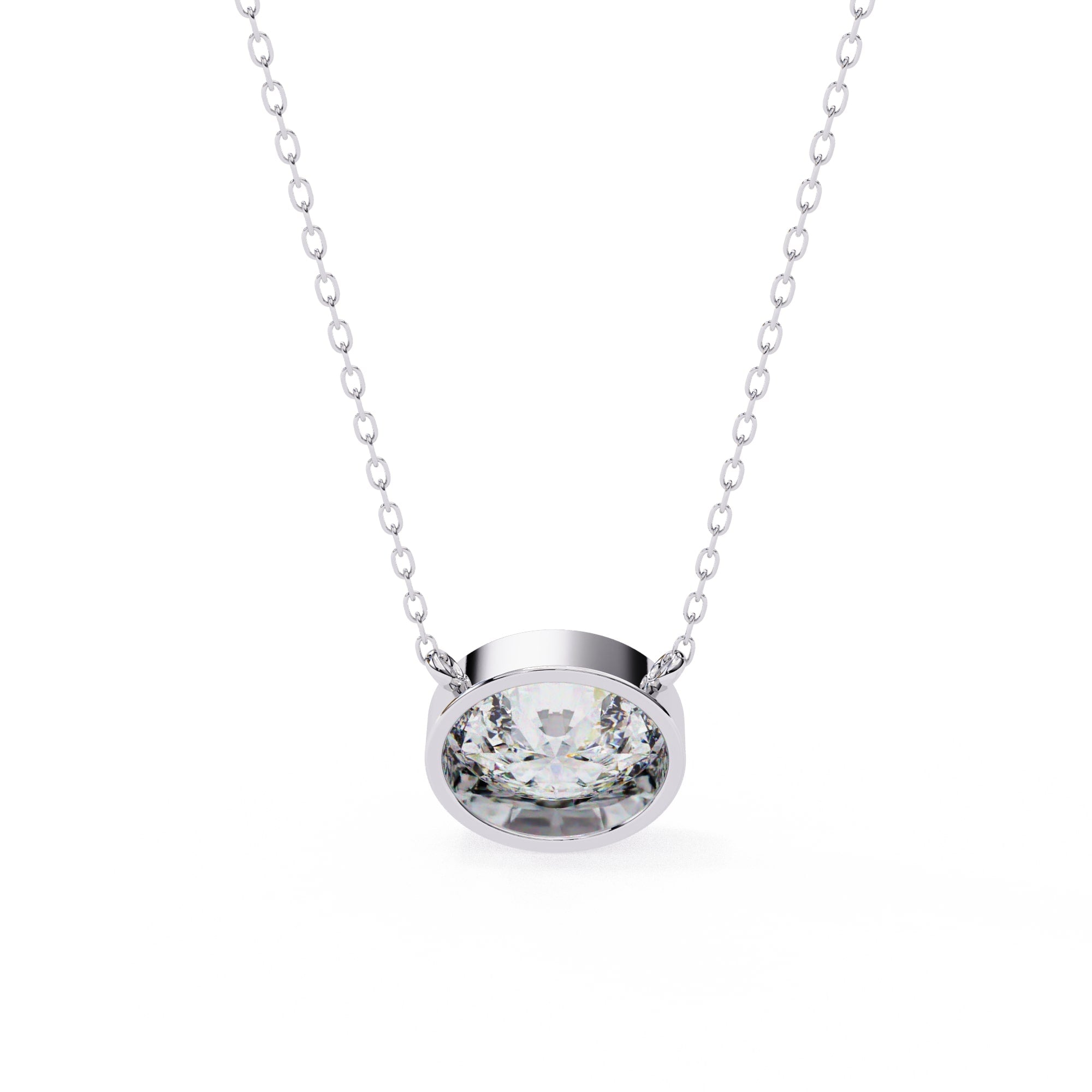 Chic Oval Bezel Pendant