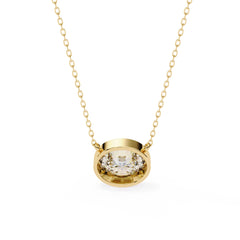Chic Oval Bezel Pendant