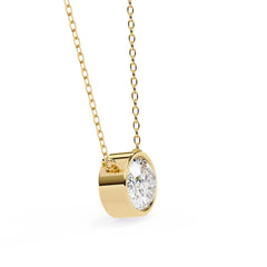 Chic Oval Bezel Pendant