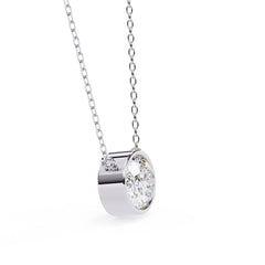 Chic Oval Bezel Pendant