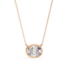 Chic Oval Bezel Pendant