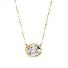 Chic Oval Bezel Pendant