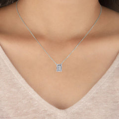 Elegant Emerald 4 Prong Pendant