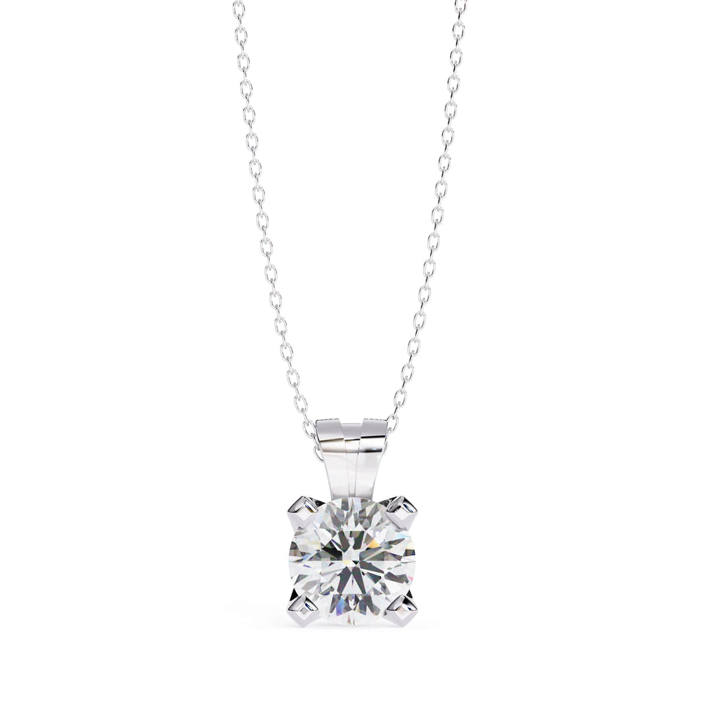 2.18 Carat  Prong Round Lab Diamond Pendant