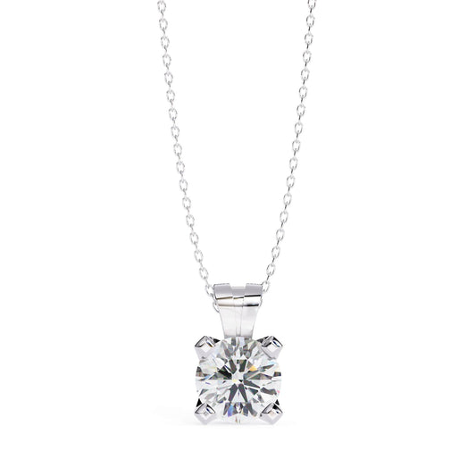 Sleek Round 4 Prong Pendant