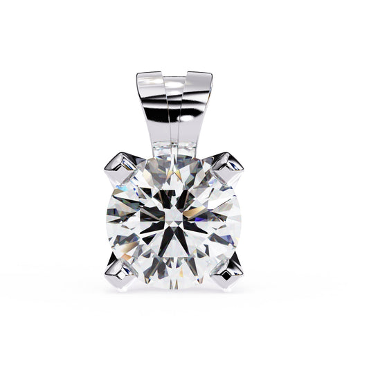 Sleek Round 4 Prong Pendant