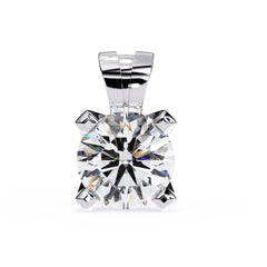 Sleek Round 4 Prong Pendant