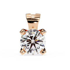 Sleek Round 4 Prong Pendant