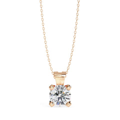 Sleek Round 4 Prong Pendant