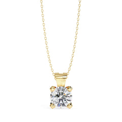 Sleek Round 4 Prong Pendant