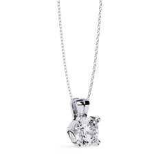 Sleek Round 4 Prong Pendant