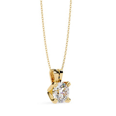 Sleek Round 4 Prong Pendant