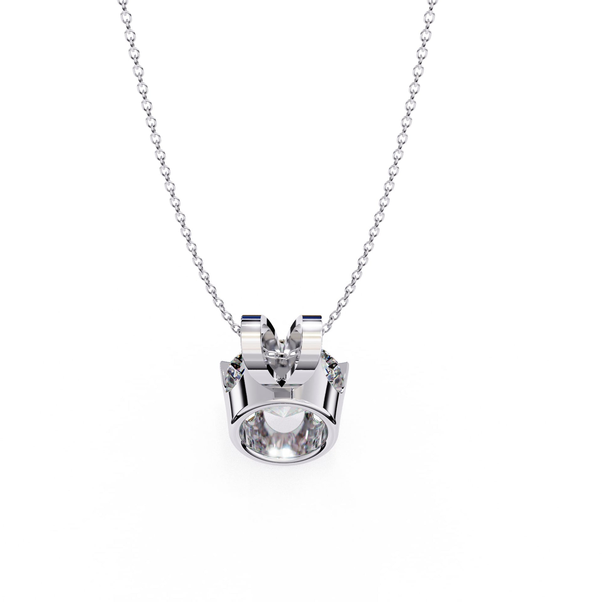 6 Prong Round Lab Grown Diamond Pendant