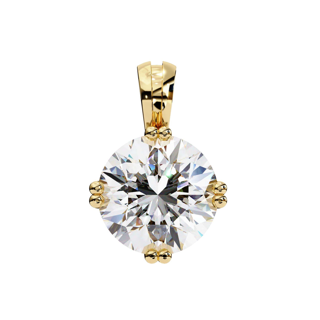 1.98 Carat Double Prong Round Lab Grown Diamond  Pendant