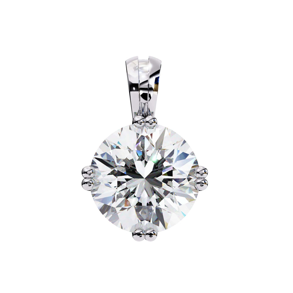 1.98 Carat Double Prong Round Lab Grown Diamond  Pendant