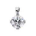 1.98 Carat Double Prong Round Lab Grown Diamond  Pendant