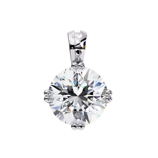 Elegant Round 8 Prong Pendant