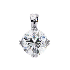 Elegant Round 8 Prong Pendant