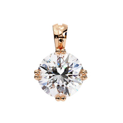 Elegant Round 8 Prong Pendant
