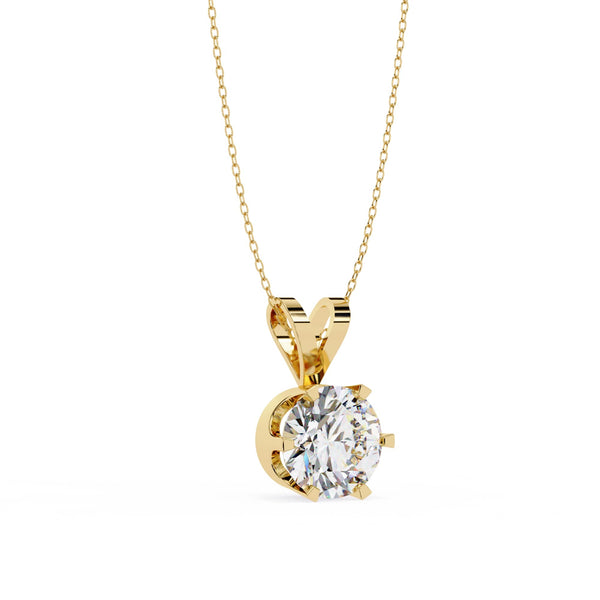 6 Prong Round Lab Grown Diamond Pendant