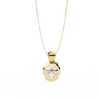 Stylish Round Half Bezel Pendant