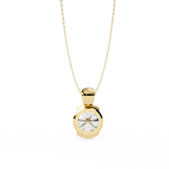 Stylish Round Half Bezel Pendant